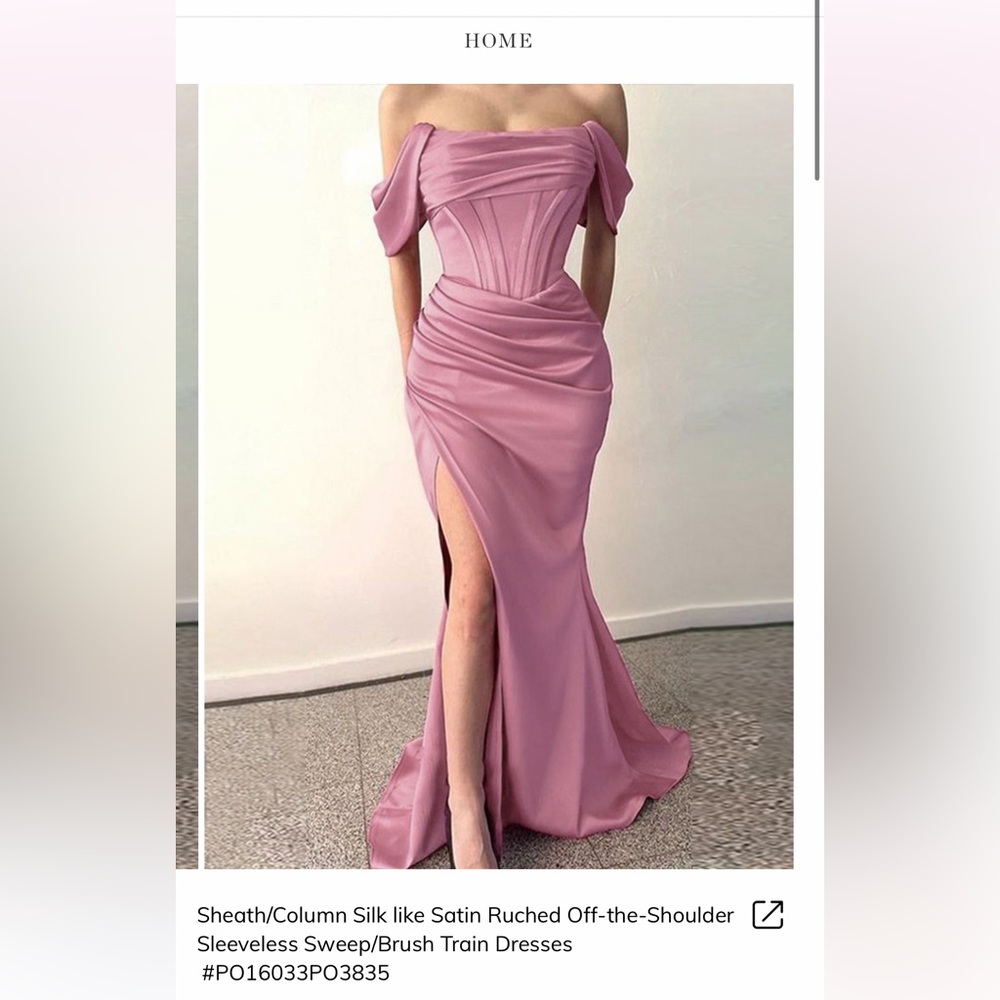 Dusty rose formal dress